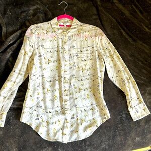 Madewell Bird on a Wire cream blouse
